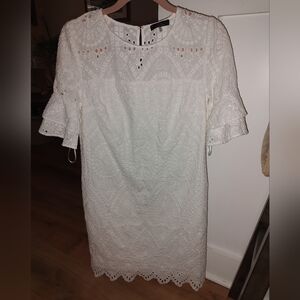 Beautiful Trina Turk White Cotton Eyelet Dress